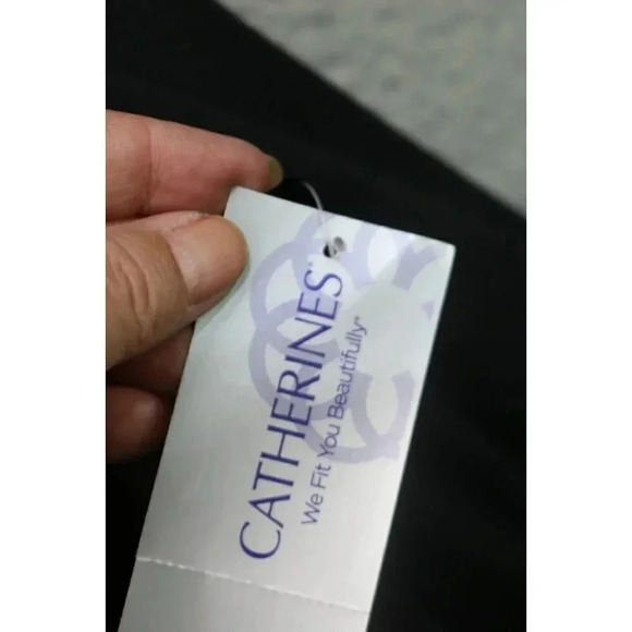 Catherine's Women's Black Dress-Sz. 2X-Faux Leather/Suede-New w/Tags-Back Zip - Picture 7 of 10